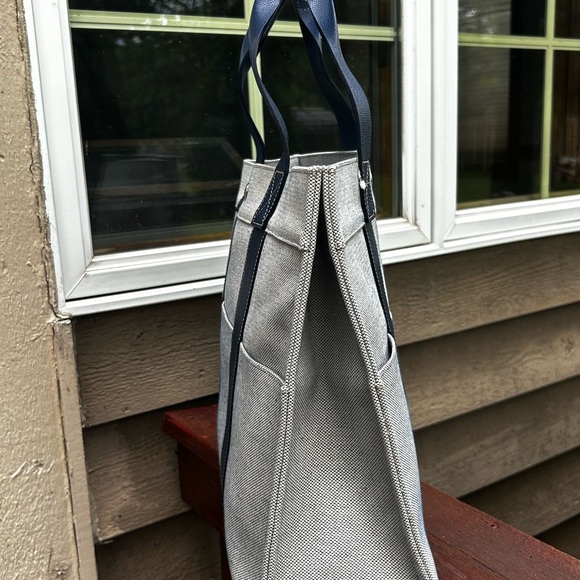 Vintage DOONY & BURKE satchel tote shopper blue gray - Picture 3 of 14